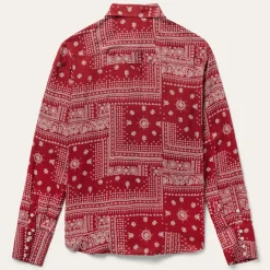 Red Bandana Patchwork Shirt