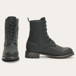 Sam Lace Up Leather Lug Boots