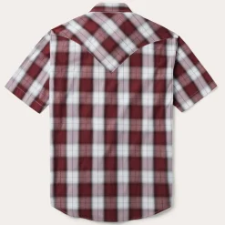 Shadow Plaid Short Sleeve Western Shirt