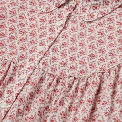Short-Sleeved Cottage Floral Blouse