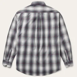 Smoke Ombre Plaid Button Front Shirt