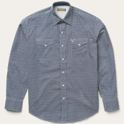 Snap Front Shirt in Deep Blue