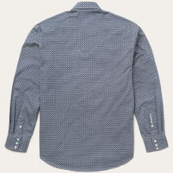 Snap Front Shirt in Deep Blue