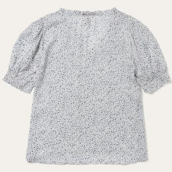 Stars Print Peasant Blouse