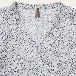 Stars Print Peasant Blouse