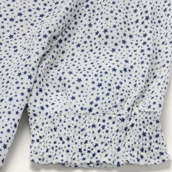 Stars Print Peasant Blouse