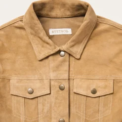 Suede Denim Shirt Jacket