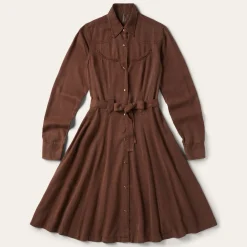 Tobacco Tencel Western Dress
