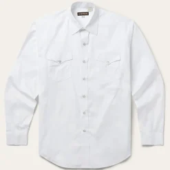 White Pinpoint Oxford Western Shirt