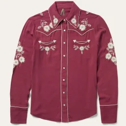 Wine Classic Western Snap Blouse