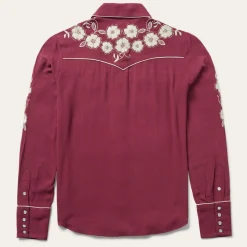 Wine Classic Western Snap Blouse