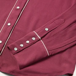 Wine Classic Western Snap Blouse
