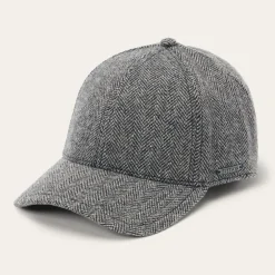 Wool Herringbone Baseball Cap