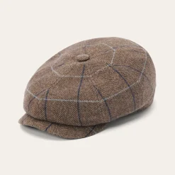 Wool Herringbone Hatteras Cap