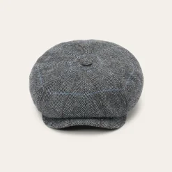 Wool Herringbone Hatteras Cap