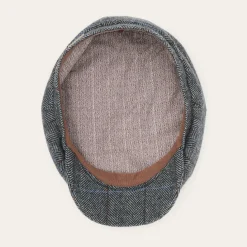 Wool Herringbone Hatteras Cap