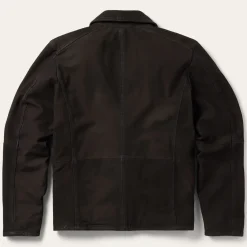 Zip Front Suede Leather Jacket